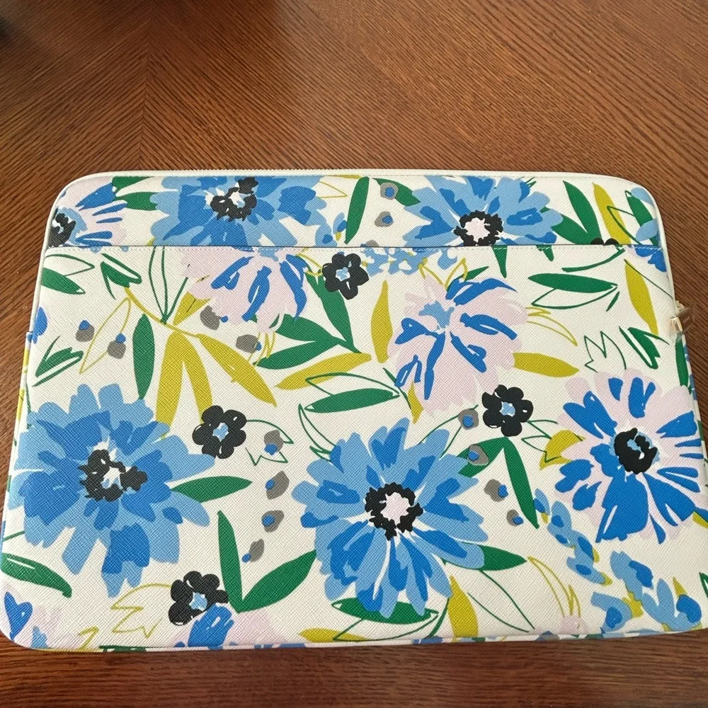 kate spade Blue and Green Floral Laptop Sleeve